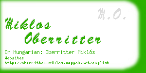 miklos oberritter business card